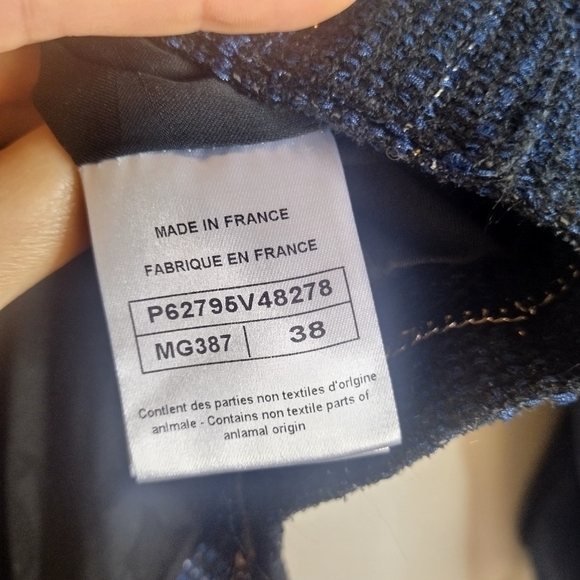 Chanel sailor piter pan collar tweed button down tassel jacket sz 36/ 4 - Picture 12 of 16